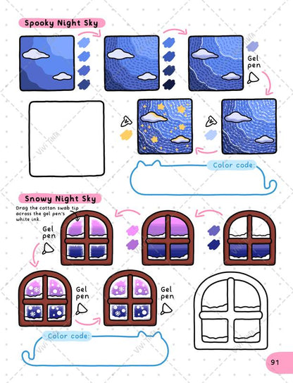 Technique pages: spooky night sky and snowy night sky
