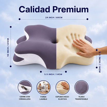 Calidad premium: espuma viscoelastica, funda lavable, tejido transpirable