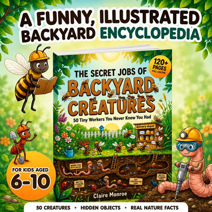 A funny, illustrated backyard encyclopedia for kids aged 6-10