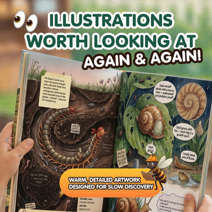Detailed illustrations of a centipede and snail